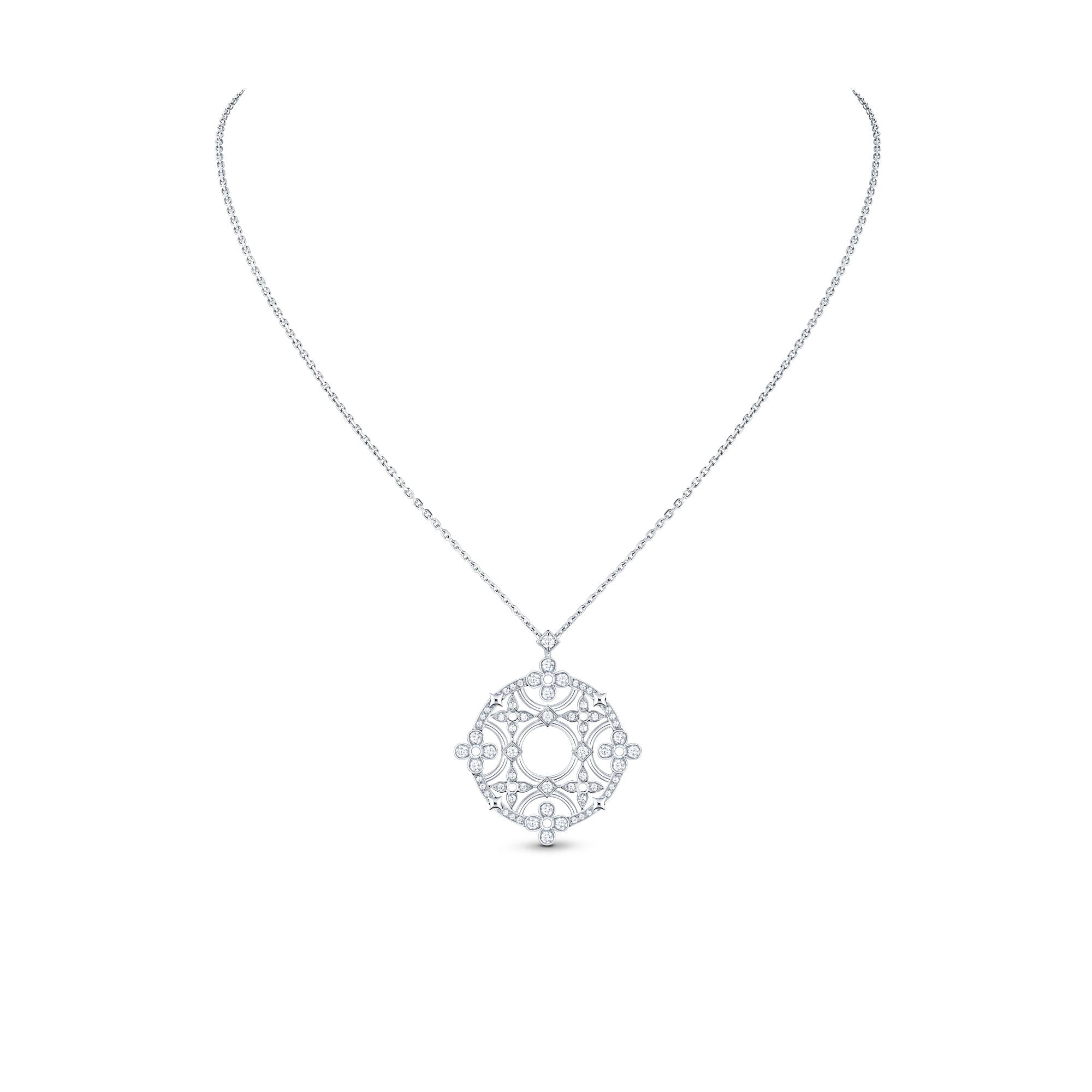  Categories All Fine Jewelry Dentelle Medallion, White Gold And Diamonds | Louis Vuitton ® (Product zoom)