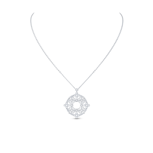 Categories All Fine Jewelry Dentelle Medallion, White Gold And Diamonds | Louis Vuitton ® (Product zoom)