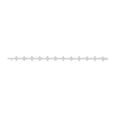 Categories All Fine Jewelry Dentelle One Row Bracelet, White Gold And Diamonds | Louis Vuitton ® (Product zoom)