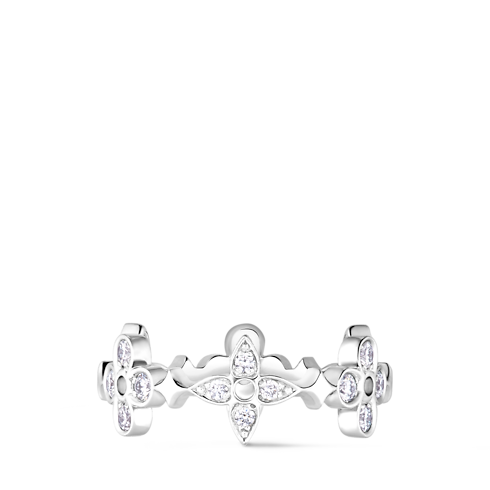 Categories Rings Dentelle Ring, White Gold And Diamonds | Louis Vuitton ® (Product zoom)