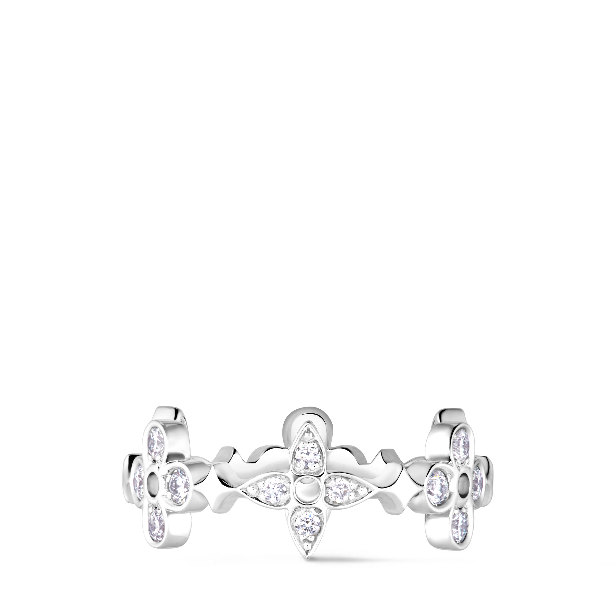  Categories Rings Dentelle Ring, White Gold And Diamonds | Louis Vuitton ® (Product zoom)