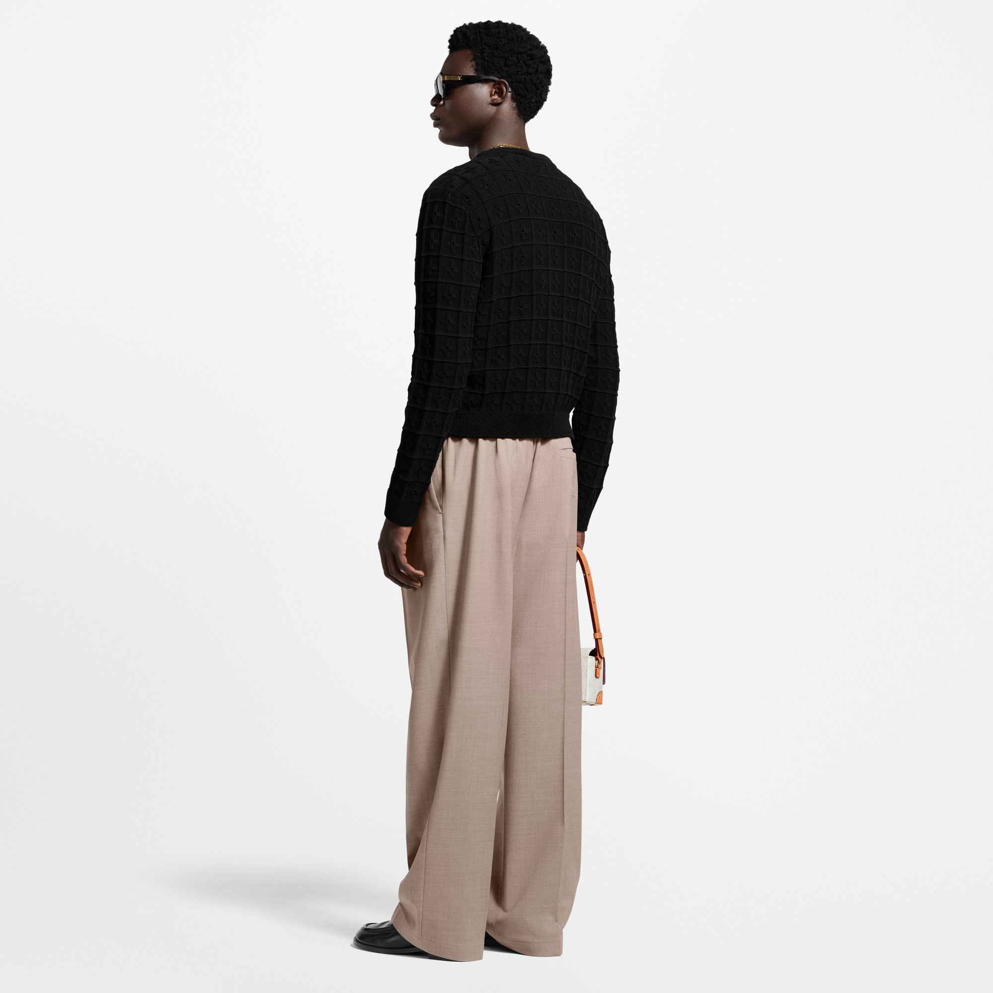  Ready-to-Wear All Ready-to-Wear Double-Breasted Knit Jacket | Louis Vuitton ® (Product zoom)
