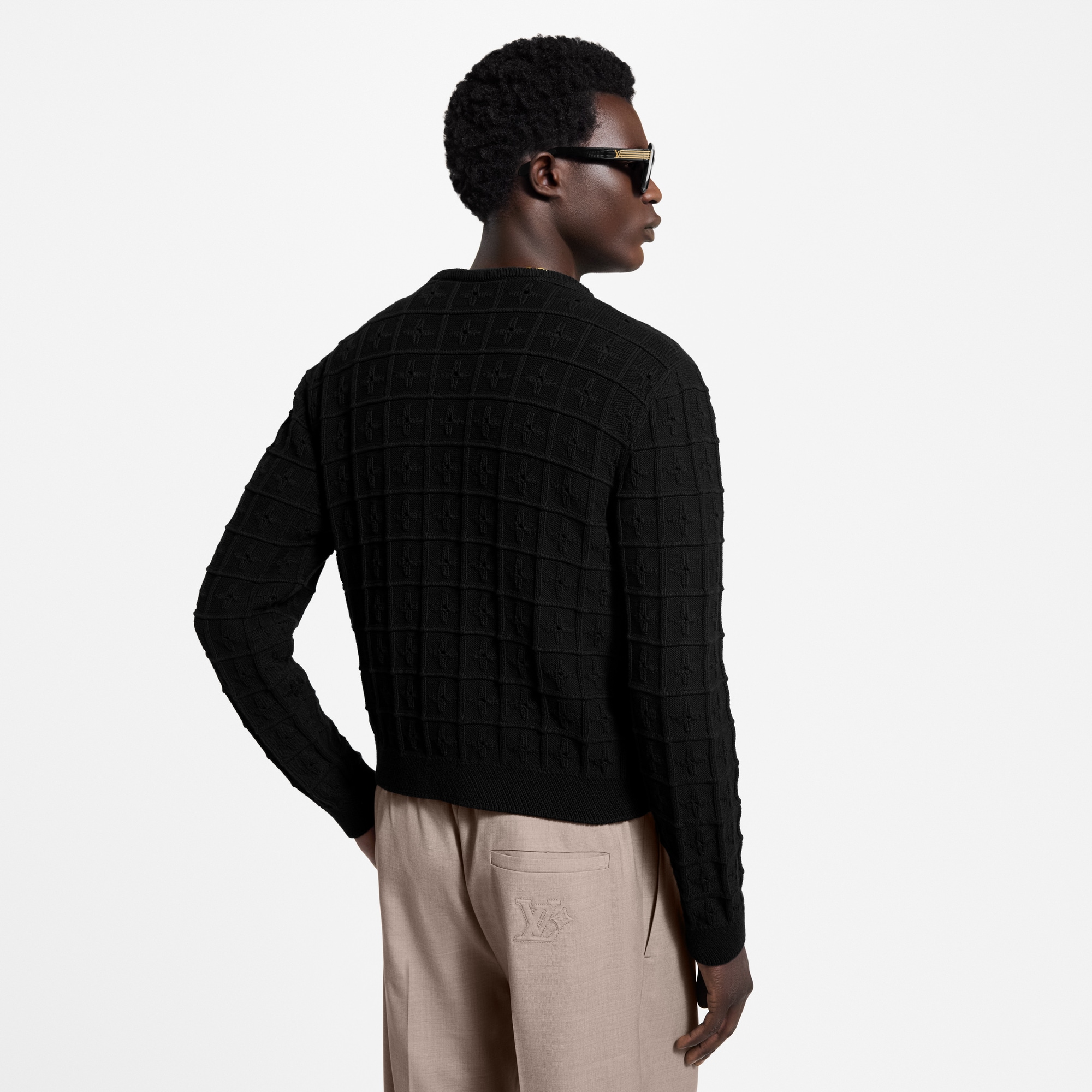  Ready-to-Wear All Ready-to-Wear Double-Breasted Knit Jacket | Louis Vuitton ® (Product zoom)