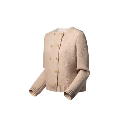 Ready-to-Wear Knitwear Double-Breasted Mahina Knit Cardigan | Louis Vuitton ® (Product zoom)