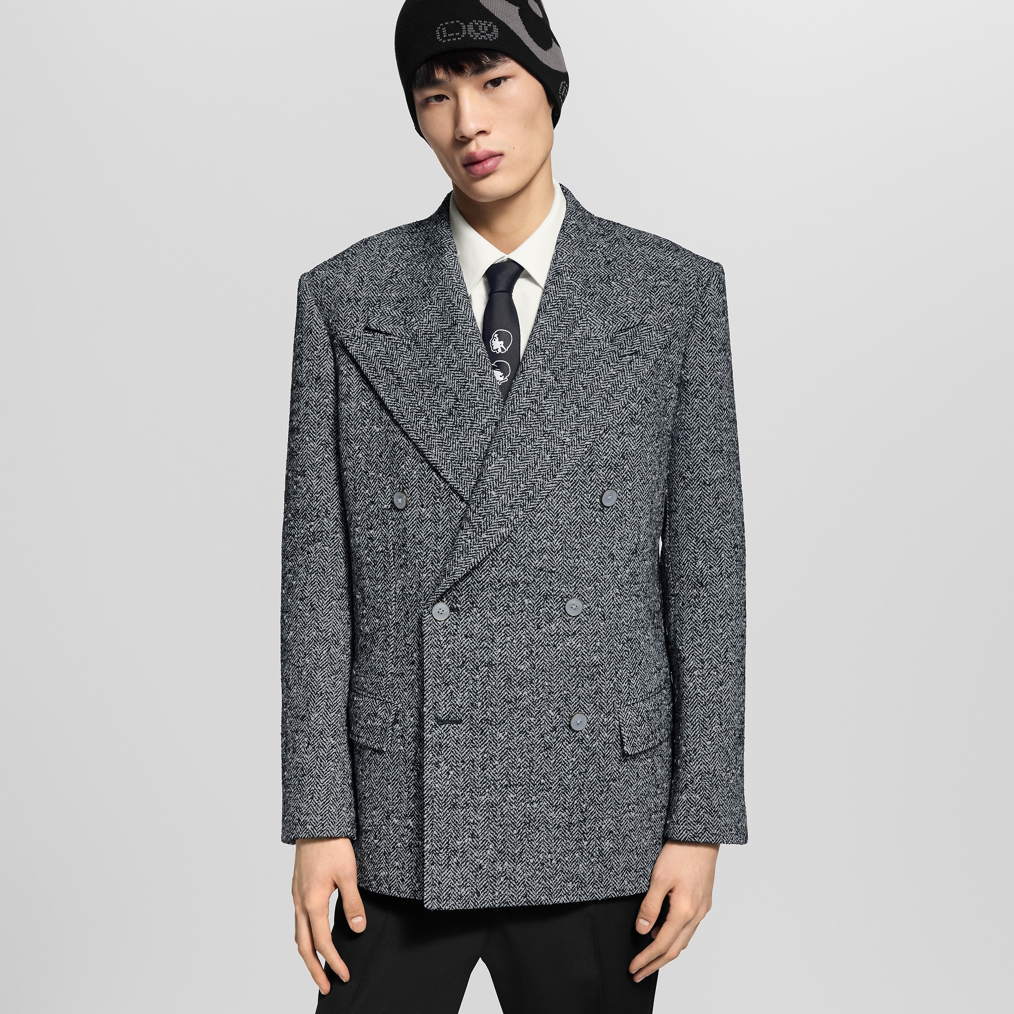 Double-Breasted Tweed Jacket