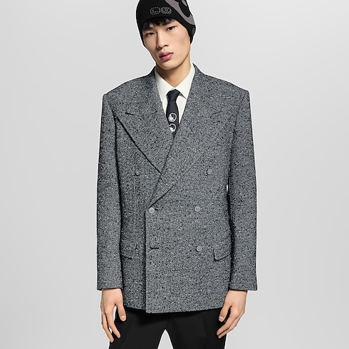 Ready-to-Wear Blazers and Jackets Double-Breasted Tweed Jacket | Louis Vuitton ® (Product zoom)
