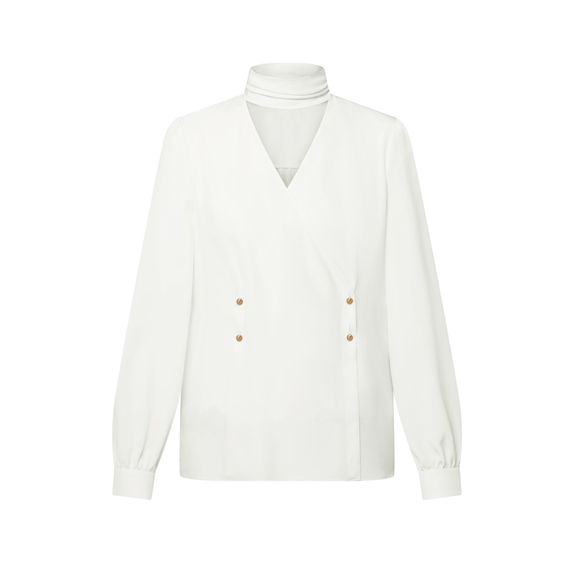  Ready-to-Wear Tops Double-Breasted Wrap Blouse | Louis Vuitton ® (Product zoom)
