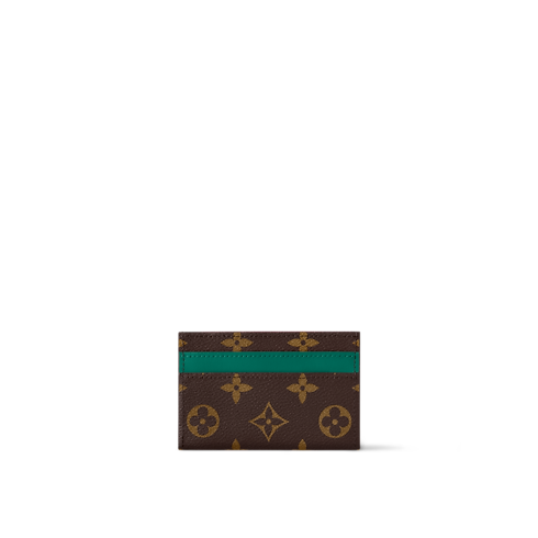Monogram Macassar Canvas Small Leather Goods Newness Double Card Holder | Louis Vuitton ® (Product zoom)