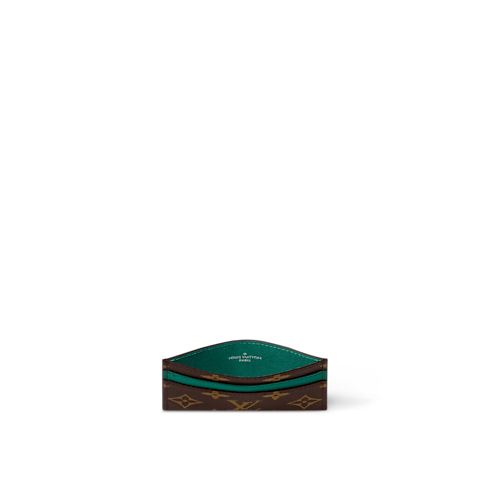 Monogram Macassar Canvas Small Leather Goods Newness Double Card Holder | Louis Vuitton ® (Product zoom)