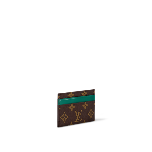 Monogram Macassar Canvas Small Leather Goods Newness Double Card Holder | Louis Vuitton ® (Product zoom)