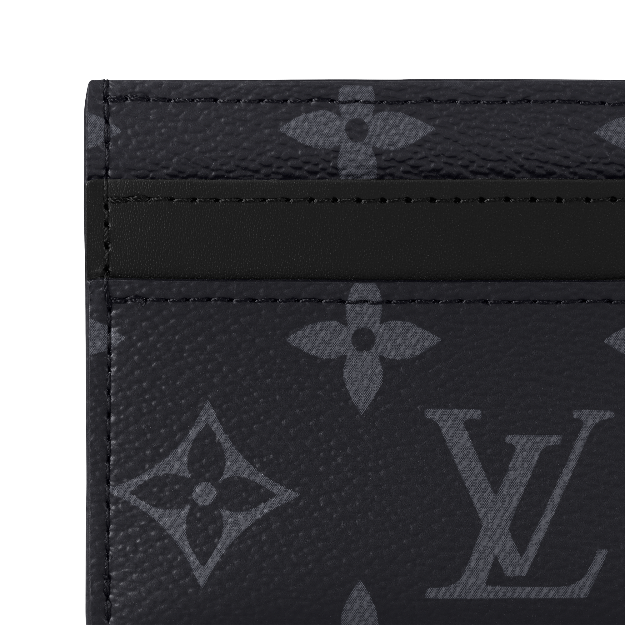 Monogram Eclipse Family Month Gift Guide } Double Card Holder | Louis Vuitton ® (Product zoom)
