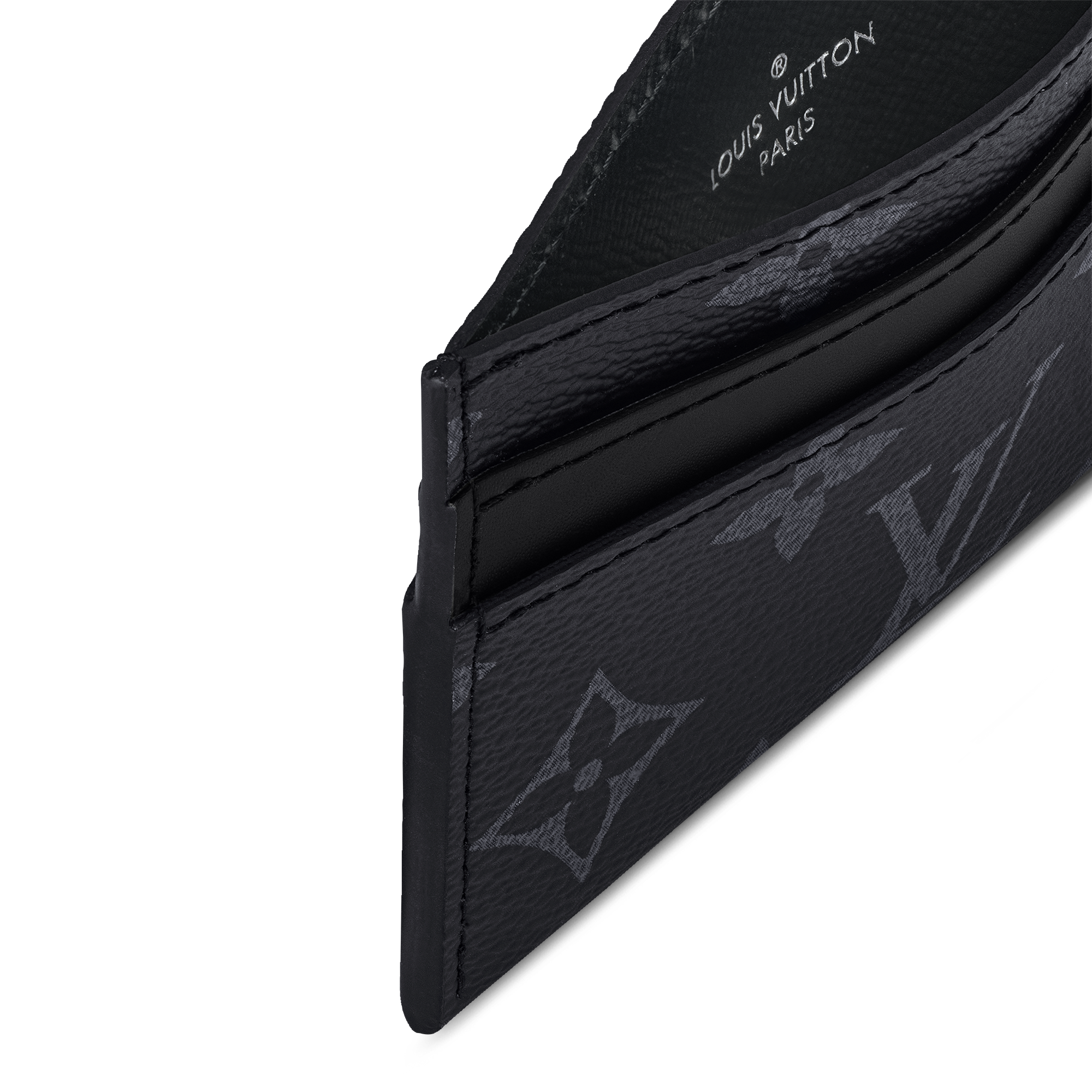Monogram Eclipse Family Month Gift Guide } Double Card Holder | Louis Vuitton ® (Product zoom)