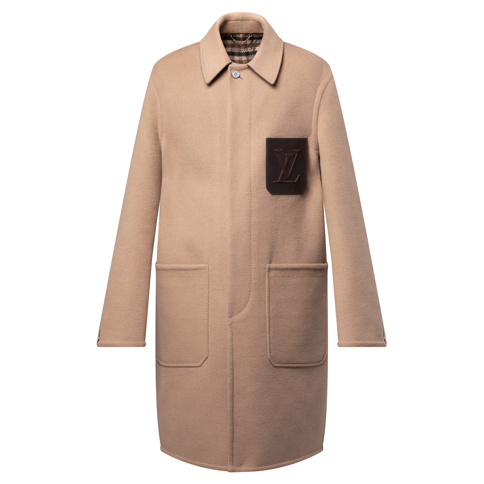 Double Face Car Coat With Signature Pocket