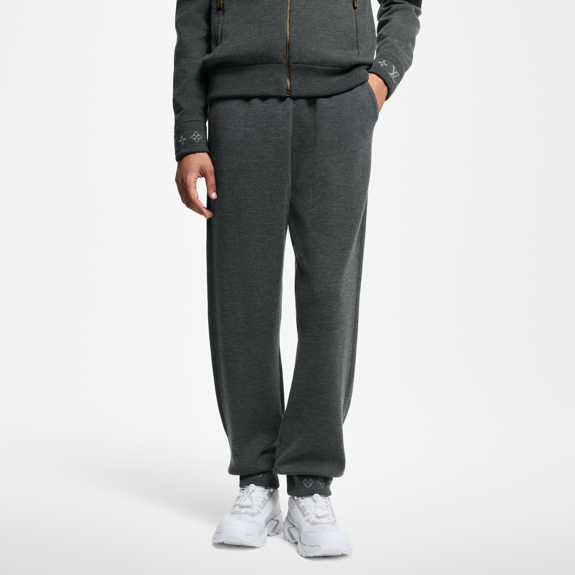  Ready-to-Wear All Ready-to-Wear Double Face Knit Wool Travel Pants | Louis Vuitton ® (Product zoom)