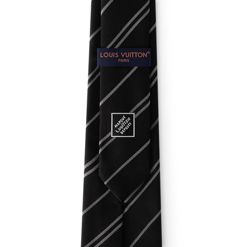 S00 Accessories Ties and Pocket Squares Ecu Stripes Tie | Louis Vuitton ® (Product zoom)