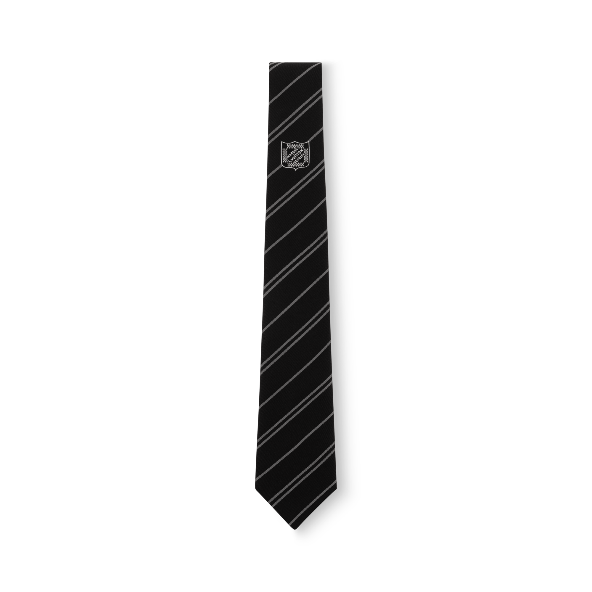 S00 Accessories Ties and Pocket Squares Ecu Stripes Tie | Louis Vuitton ® (Product zoom)