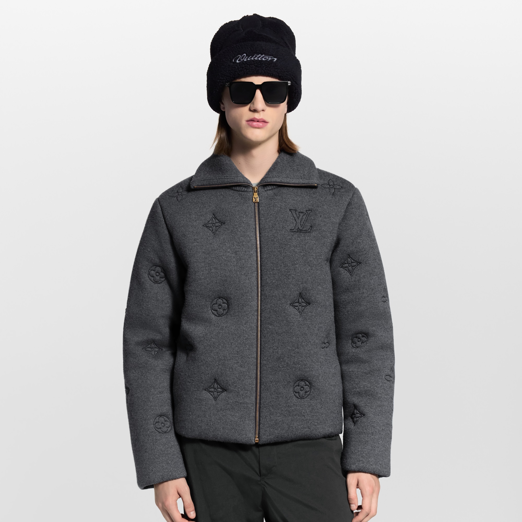  For Men LV Ski Elegant Monogram Knitted Down Blouson | Louis Vuitton ® (Product zoom)