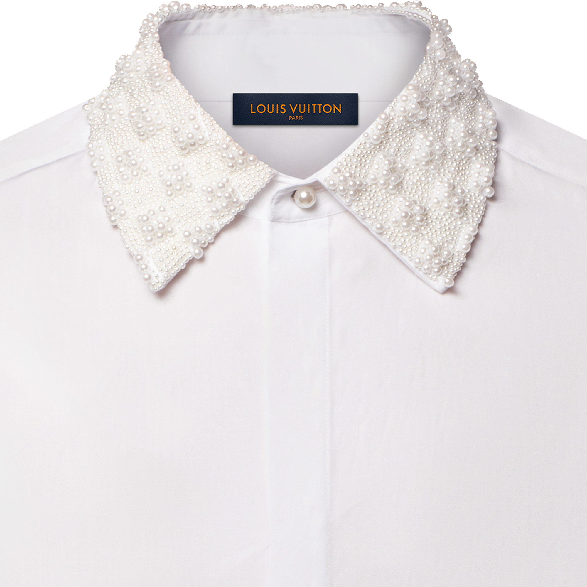  Ready-to-Wear Shirts Embellished Collar Evening Shirt  | Louis Vuitton ® (Product zoom)