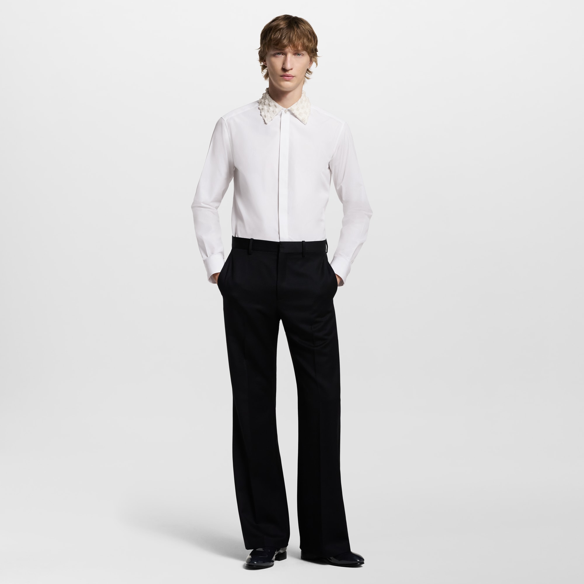  Ready-to-Wear Shirts Embellished Collar Evening Shirt  | Louis Vuitton ® (Product zoom)