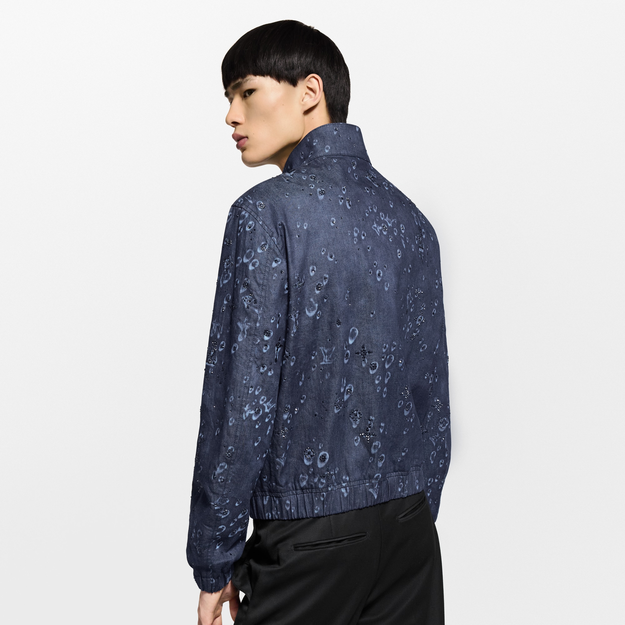  Ready-to-Wear Coats and Outerwear Embellished Denim Harrington Jacket | Louis Vuitton ® (Product zoom)