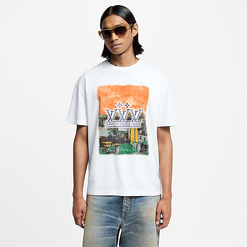 Ready-to-Wear T-Shirts and Polos Embellished Graphic Cotton T-Shirt | Louis Vuitton ® (Product zoom)