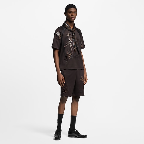 Ready-to-Wear All Ready-to-Wear Embellished Jersey Shorts | Louis Vuitton ® (Product zoom)