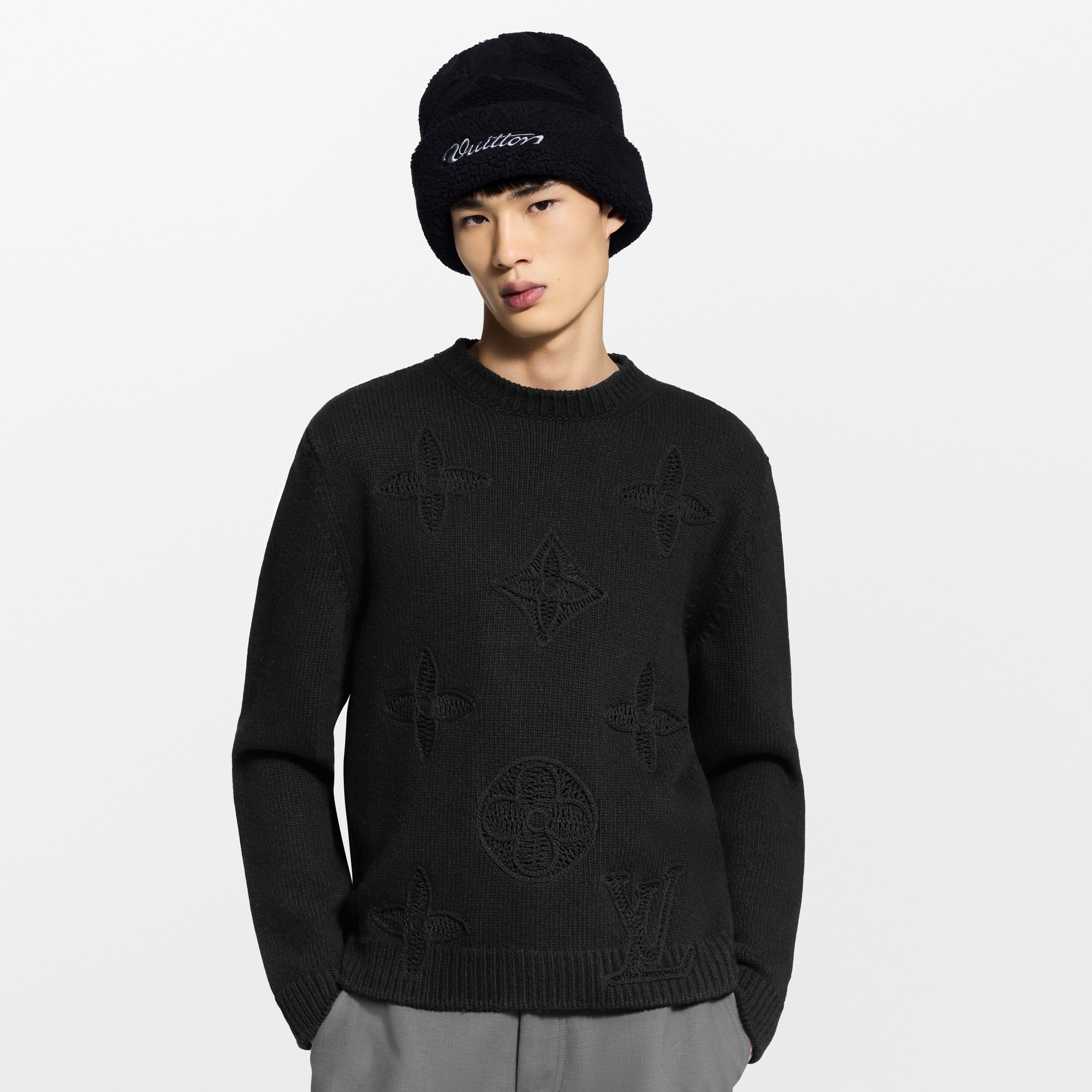  For Men LV Ski Embellished Knitted Crewneck | Louis Vuitton ® (Product zoom)
