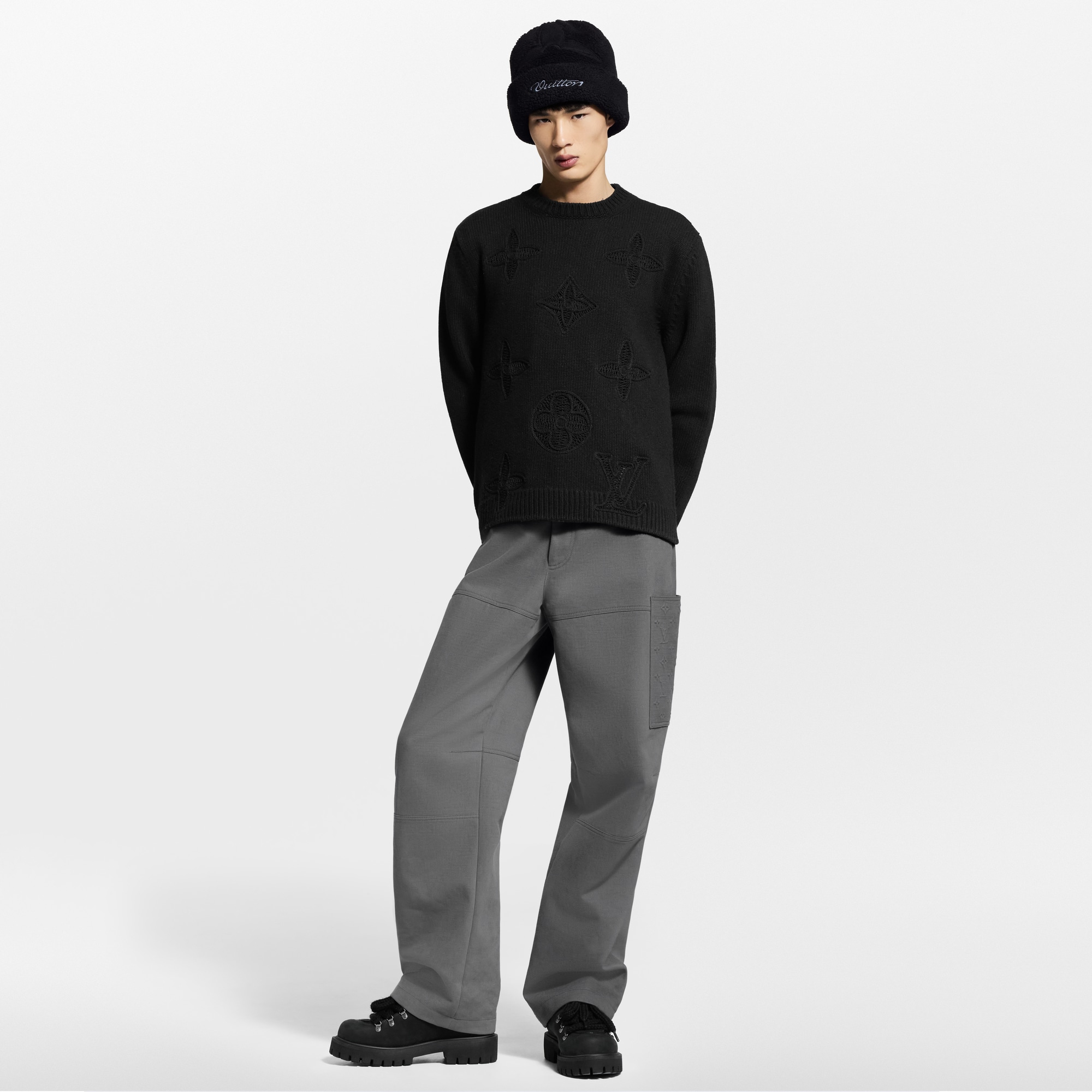  For Men LV Ski Embellished Knitted Crewneck | Louis Vuitton ® (Product zoom)