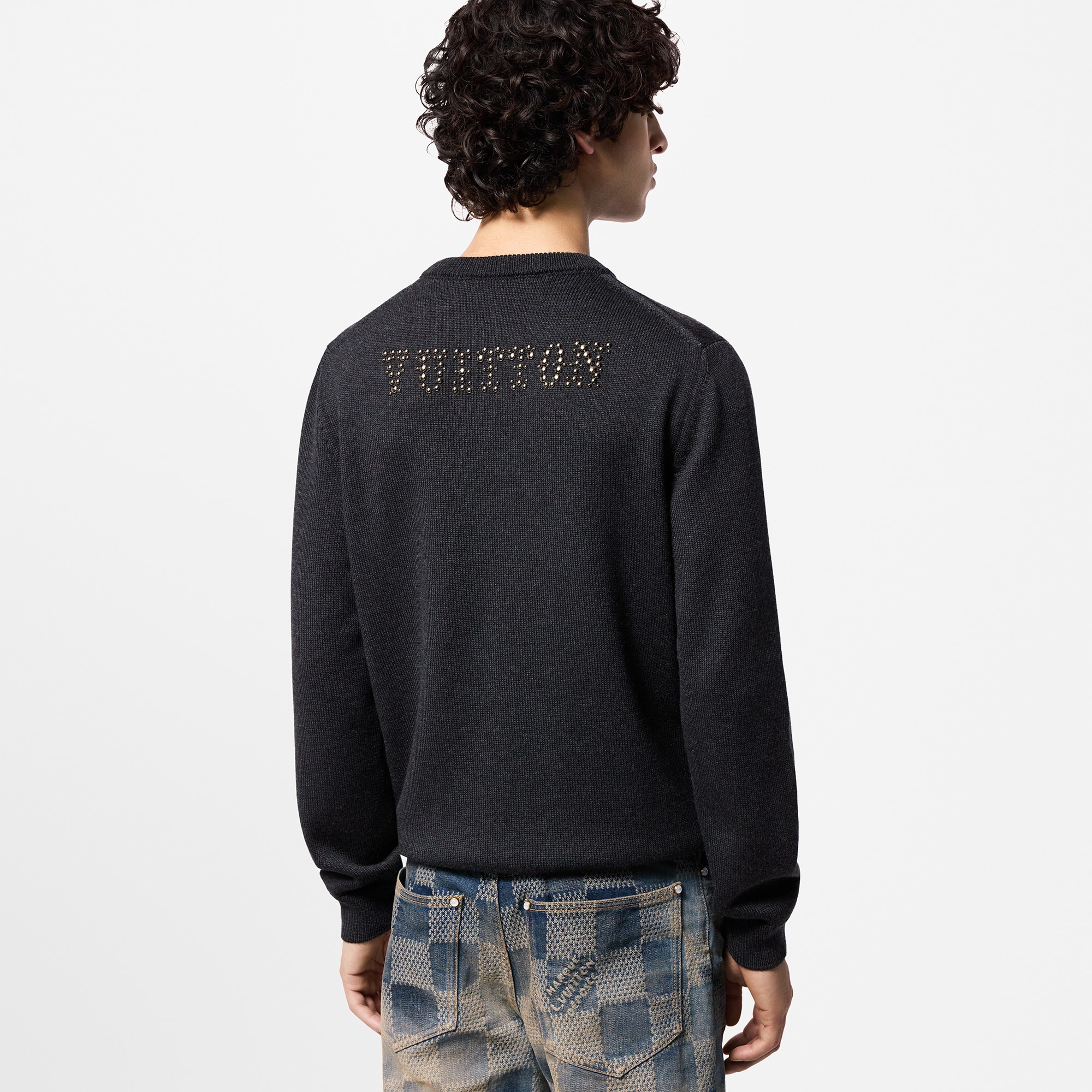 Ready-to-Wear Knitwear and Sweatshirts Embellished Long-Sleeved Merino Wool Crewneck | Louis Vuitton ® (Product zoom)
