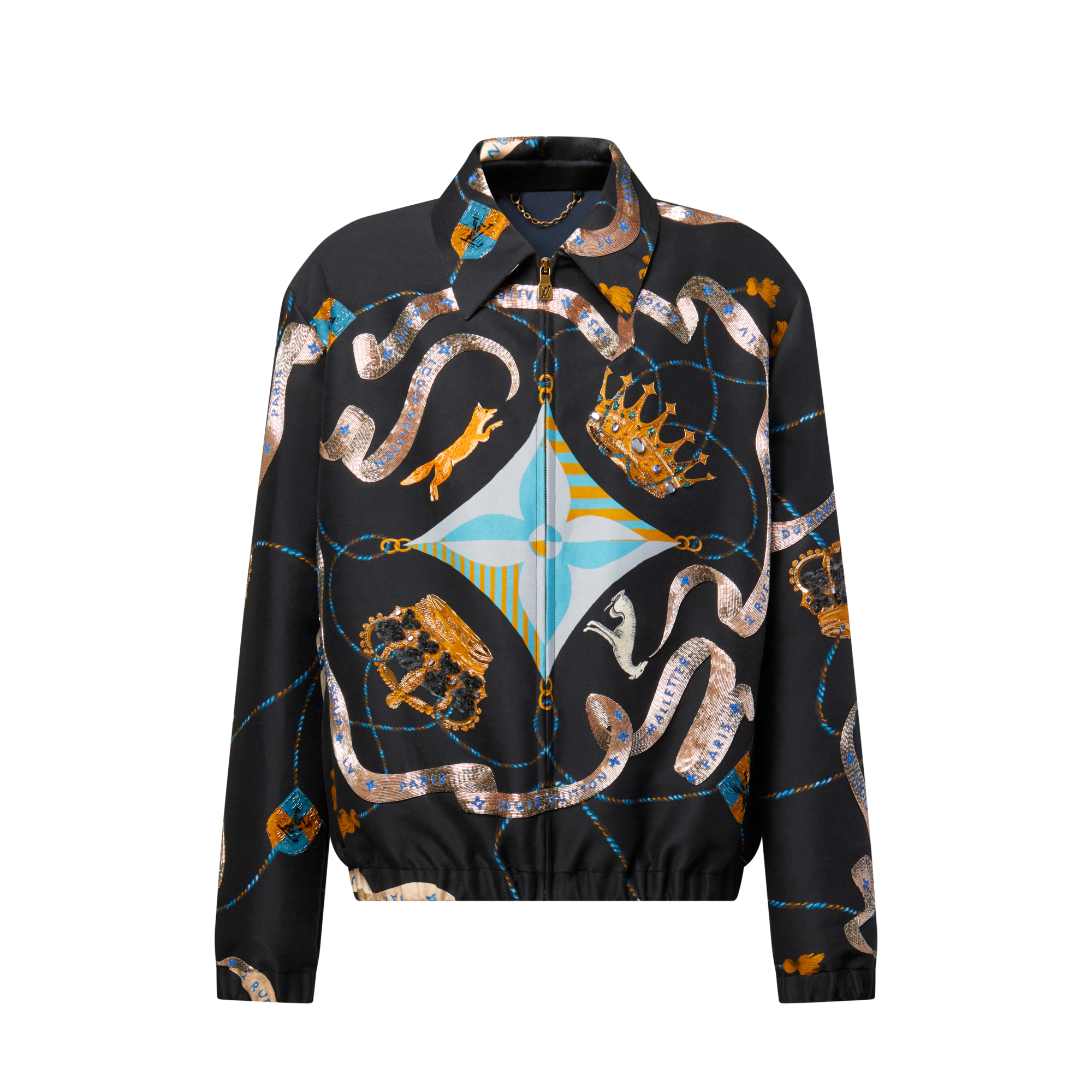  Ready-to-Wear Coats and Outerwear Embellished Satin Blouson | Louis Vuitton ® (Product zoom)