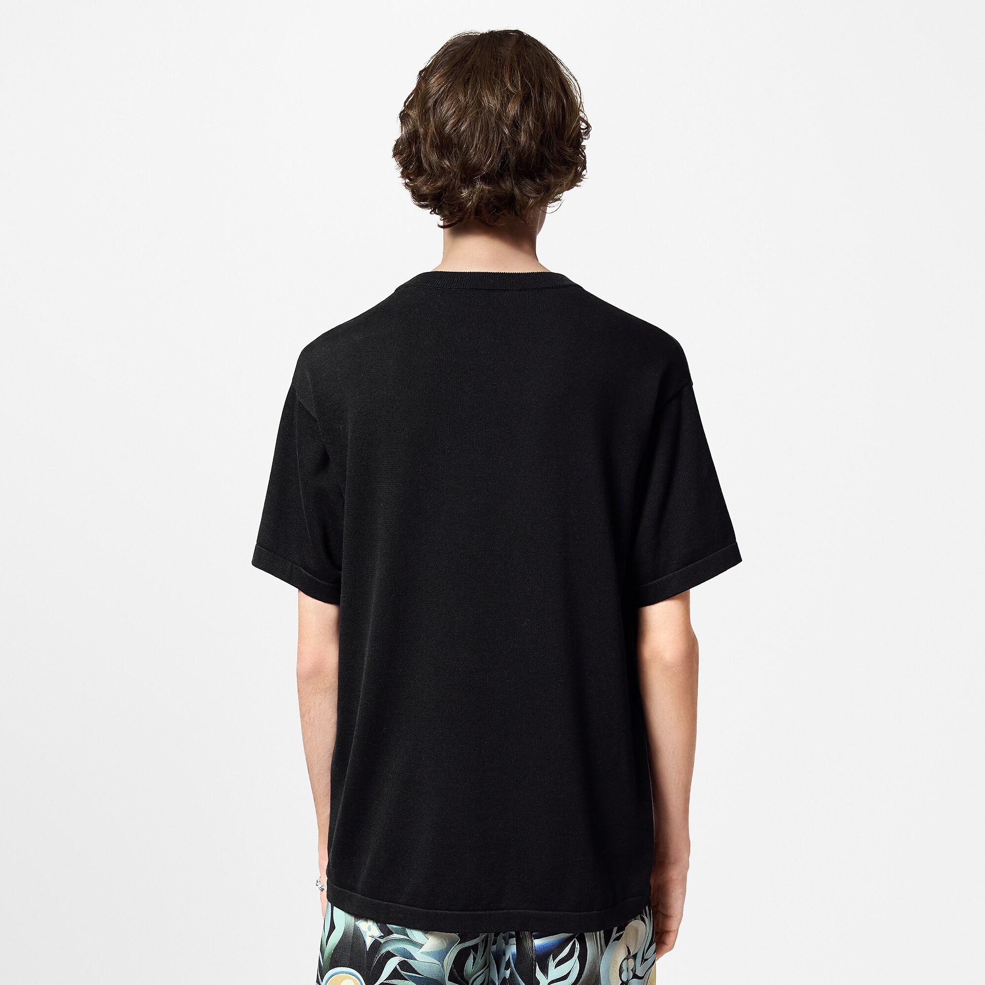 Embellished Short-Sleeved Cotton Crewneck