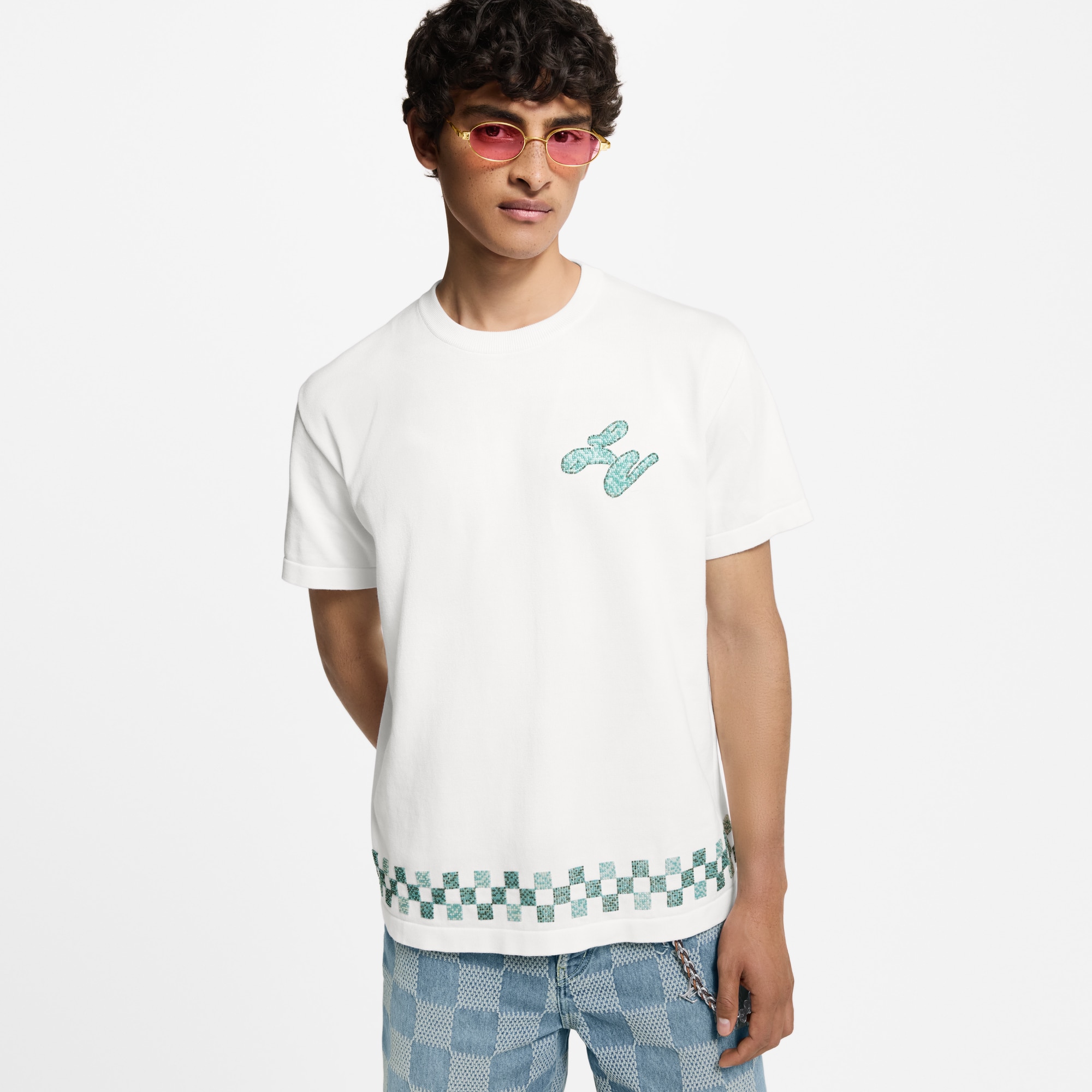  Ready-to-Wear Knitwear and Sweatshirts Embellished Short-Sleeved Crewneck | Louis Vuitton ® (Product zoom)