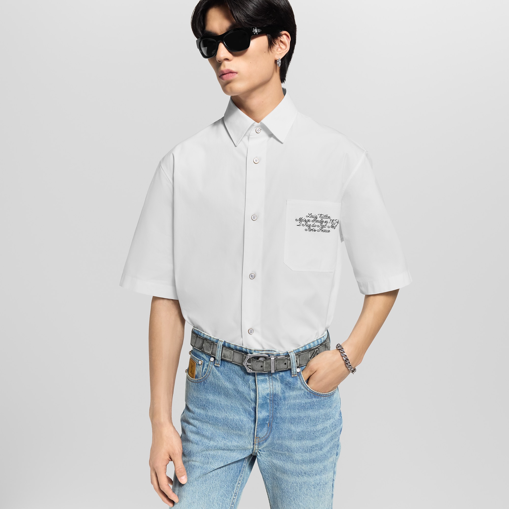 Embellished Short-Sleeved Shirt
