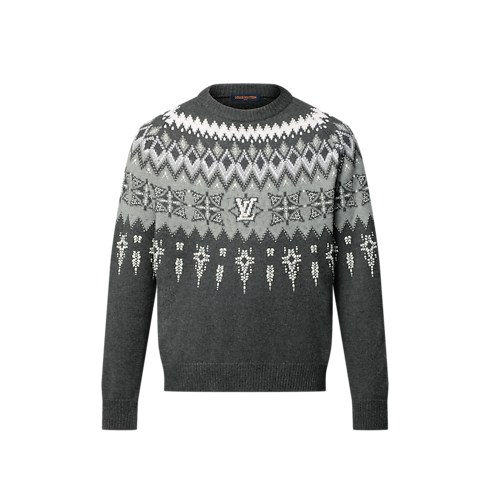 Ready-to-Wear All Ready-to-Wear Embellished Wool-Cashmere Blend Pullover | Louis Vuitton ® (Product zoom)