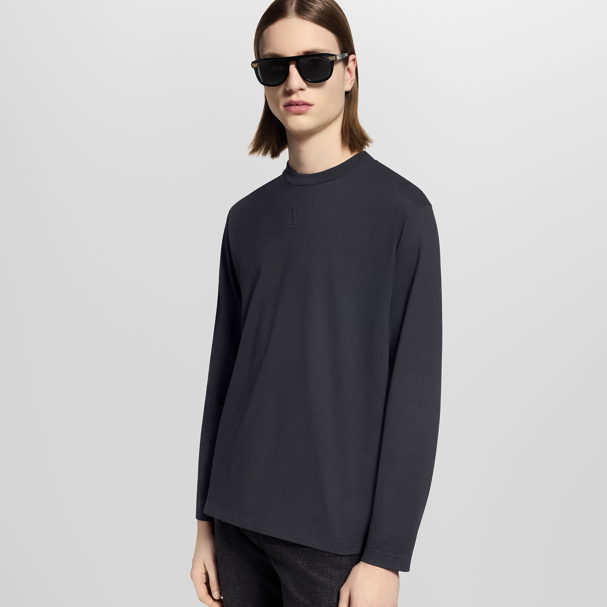 Embossed LV Long-Sleeved T-Shirt