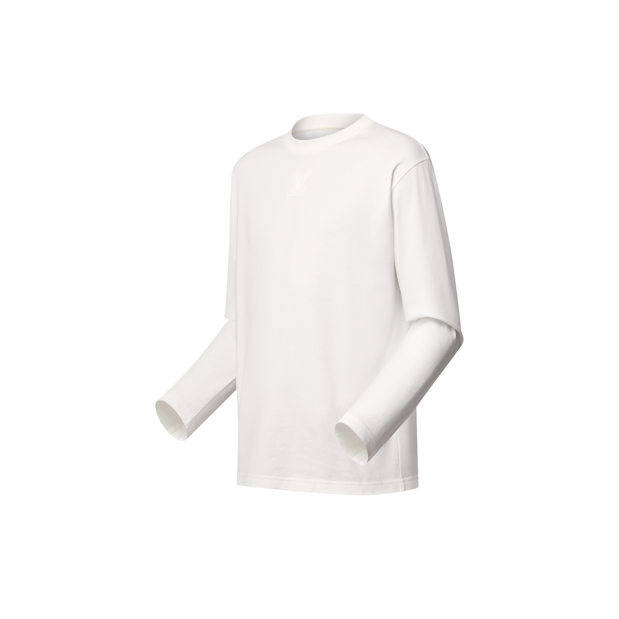  Ready-to-Wear T-Shirts and Polos Embossed LV Long-Sleeved T-Shirt | Louis Vuitton ® (Product zoom)