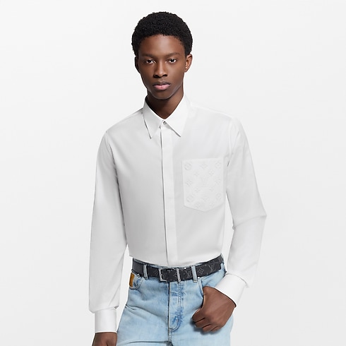 Ready-to-Wear T-Shirts and Polos Embossed Pocket Long-Sleeved Shirt | Louis Vuitton ® (Product zoom)