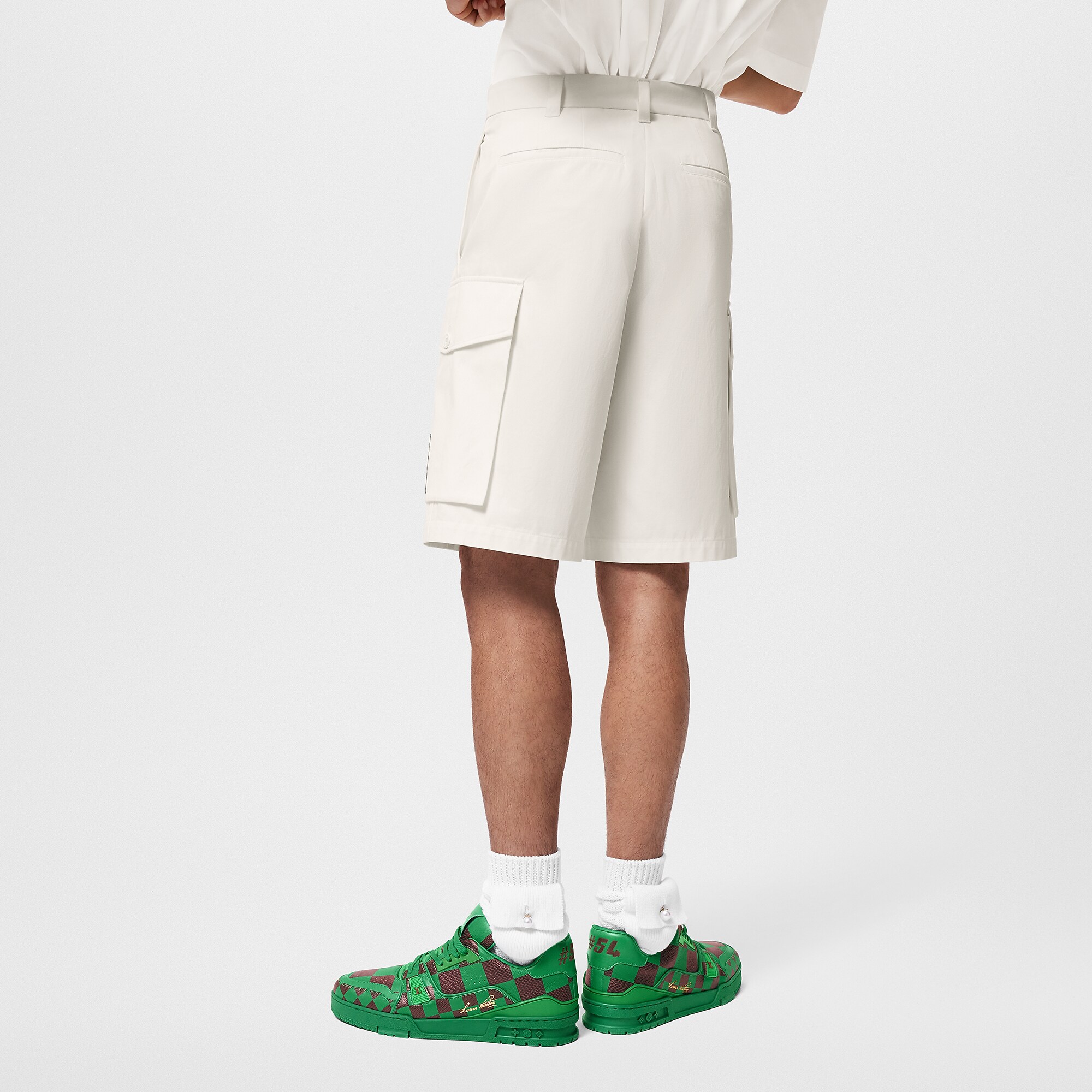 Embroidered Cotton Cargo Shorts
