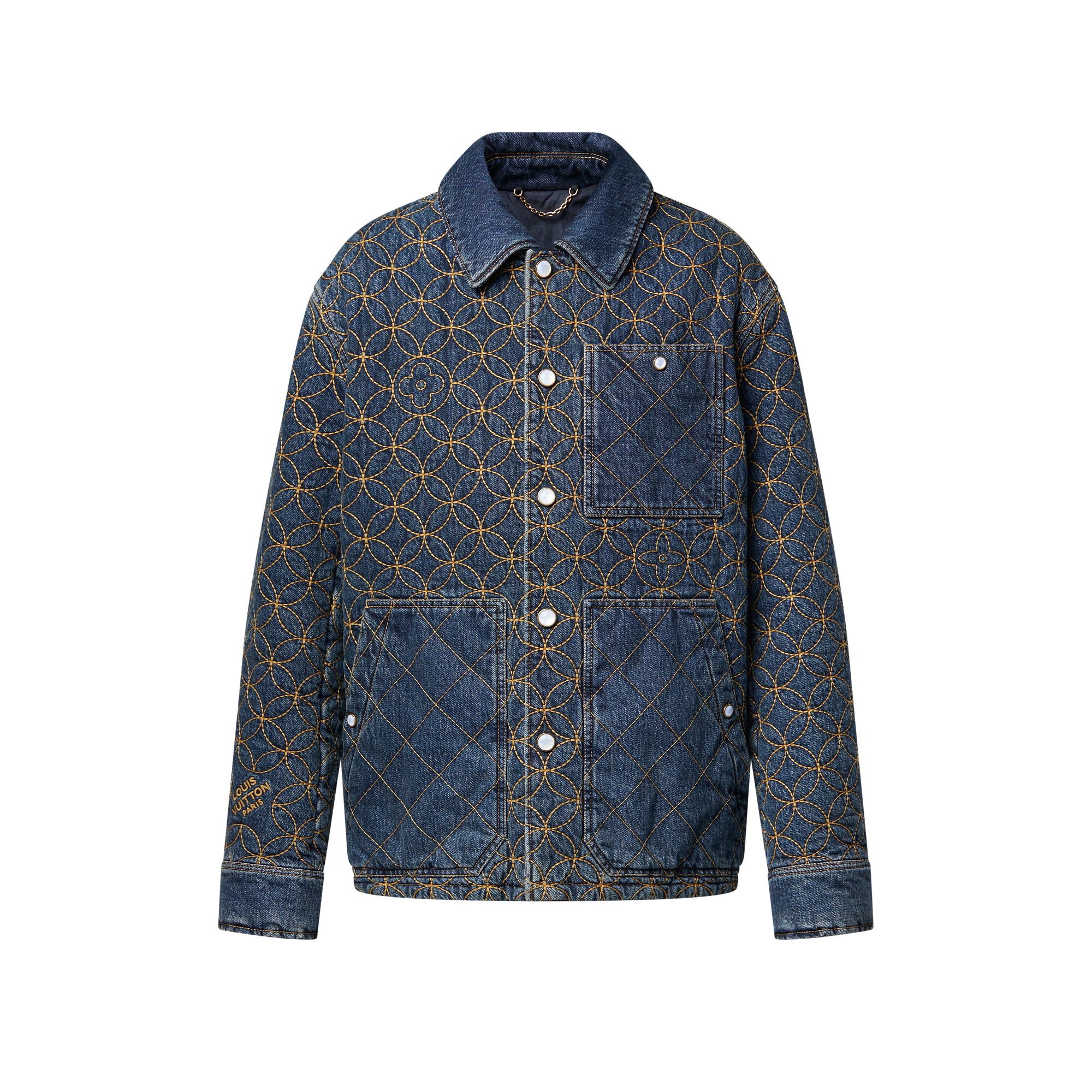 Embroidered Denim Blouson