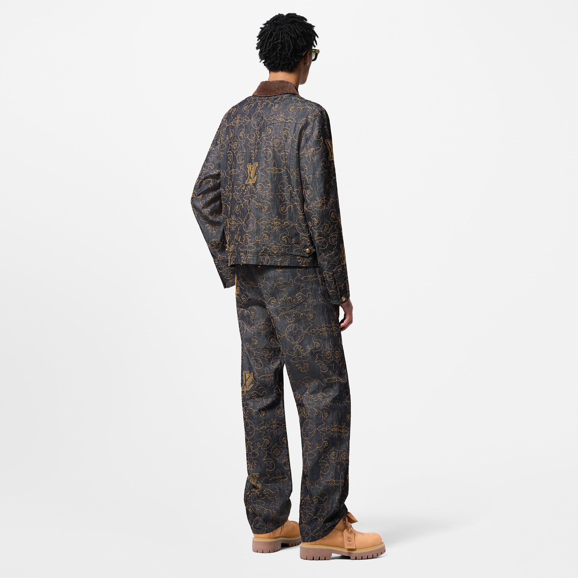  Ready-to-Wear Denim Embroidered Denim Pants | Louis Vuitton ® (Product zoom)