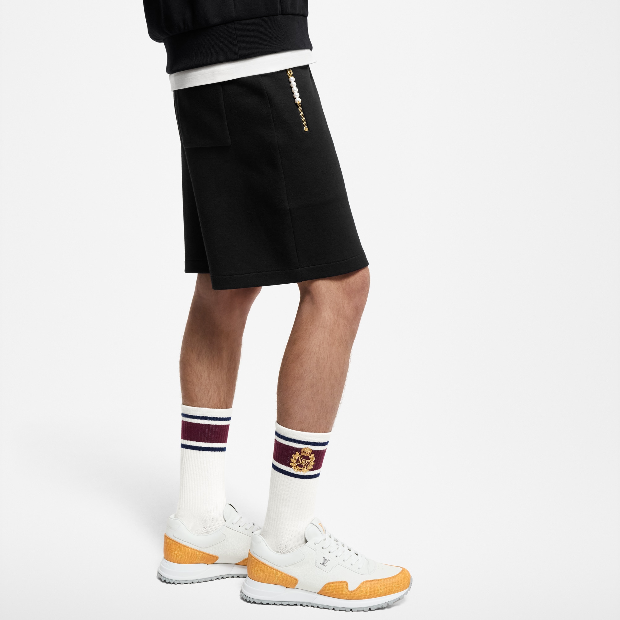  Ready-to-Wear All Ready-to-Wear Embroidered Jersey Shorts | Louis Vuitton ® (Product zoom)