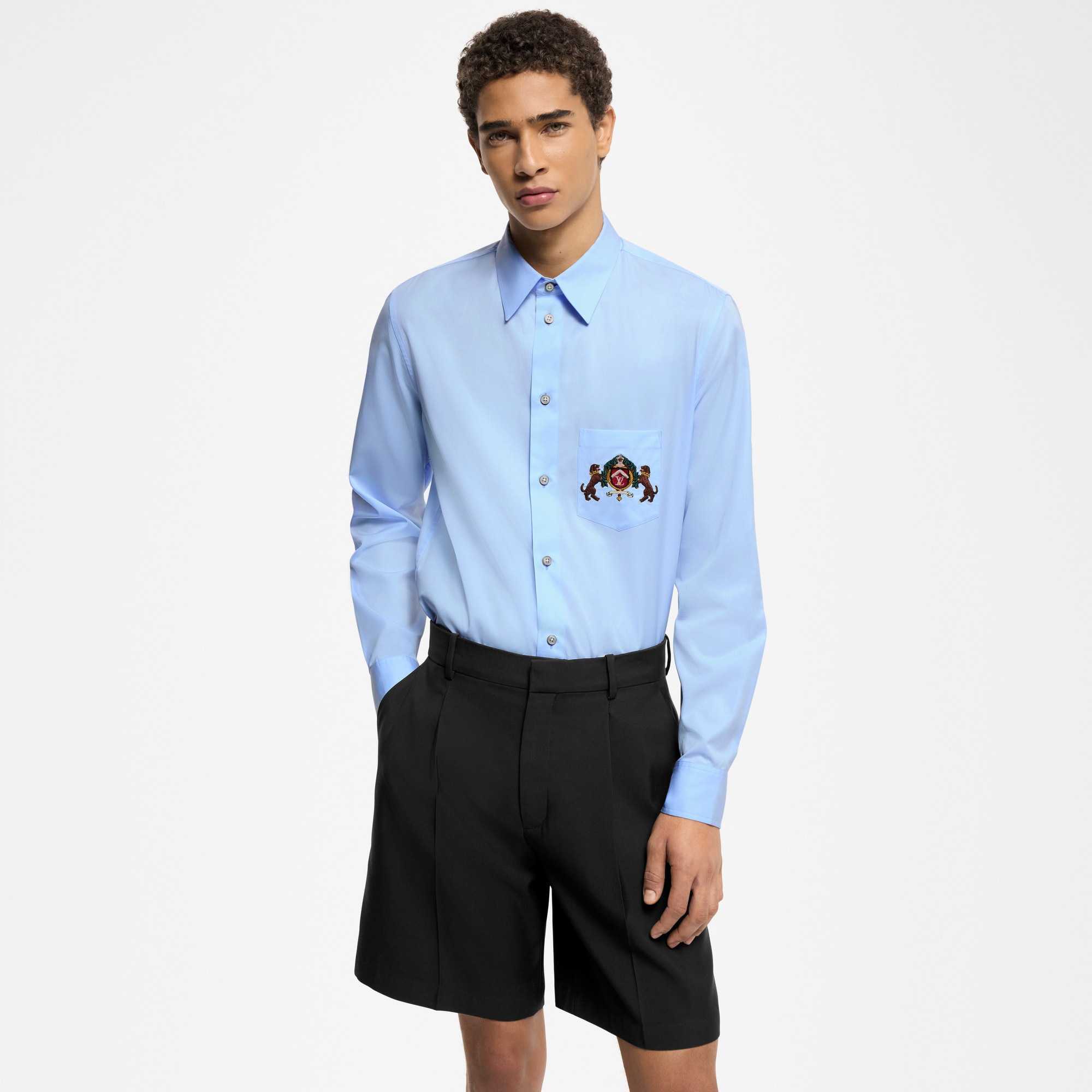  Ready-to-Wear Shirts Embroidered Long-Sleeved Cotton Shirt | Louis Vuitton ® (Product zoom)
