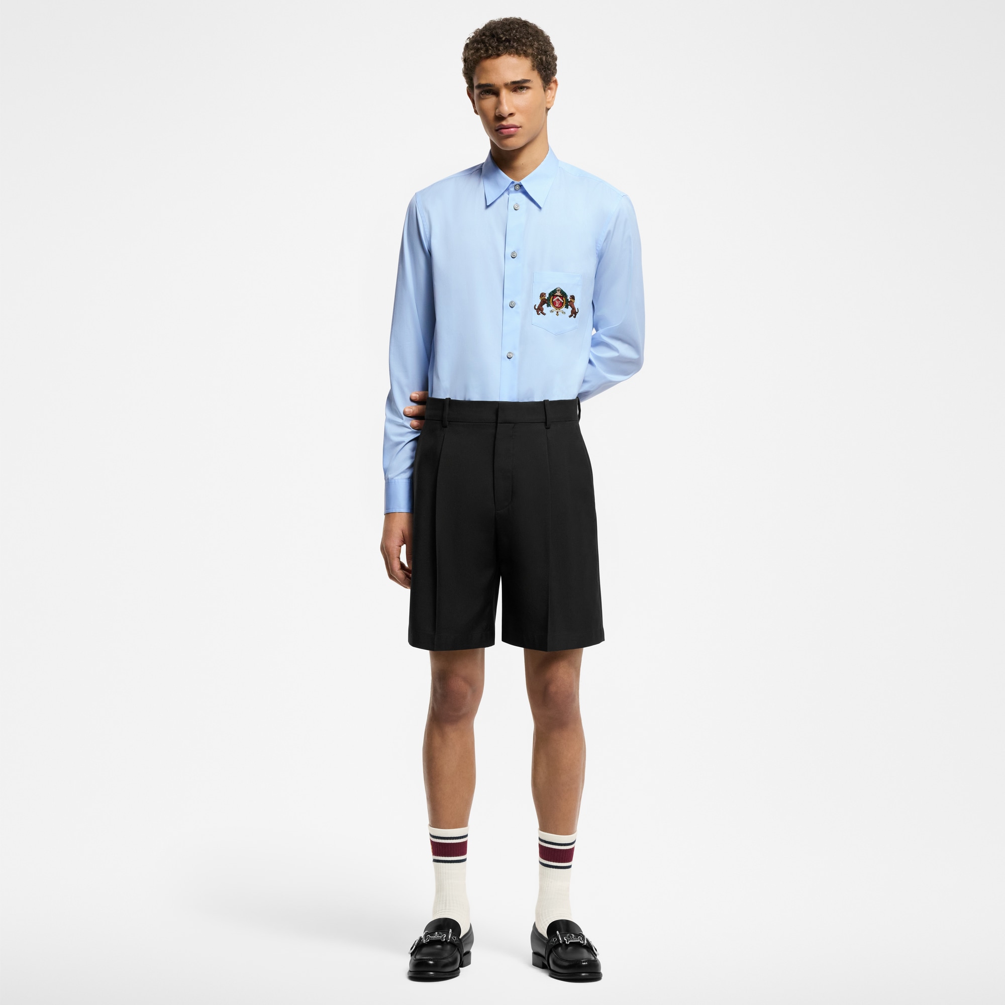 Ready-to-Wear Shirts Embroidered Long-Sleeved Cotton Shirt | Louis Vuitton ® (Product zoom)