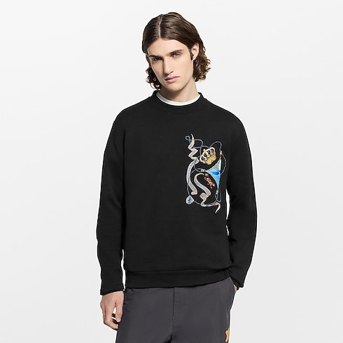 Ready-to-Wear All Ready-to-Wear Embroidered Long-Sleeved Sweatshirt | Louis Vuitton ® (Product zoom)