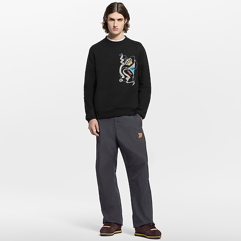 Ready-to-Wear All Ready-to-Wear Embroidered Long-Sleeved Sweatshirt | Louis Vuitton ® (Product zoom)