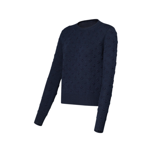 Ready-to-Wear Tops Embroidered Monogram Cashmere Pullover | Louis Vuitton ® (Product zoom)