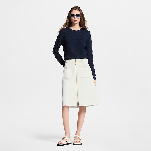 Ready-to-Wear Tops Embroidered Monogram Cashmere Pullover | Louis Vuitton ® (Product zoom)
