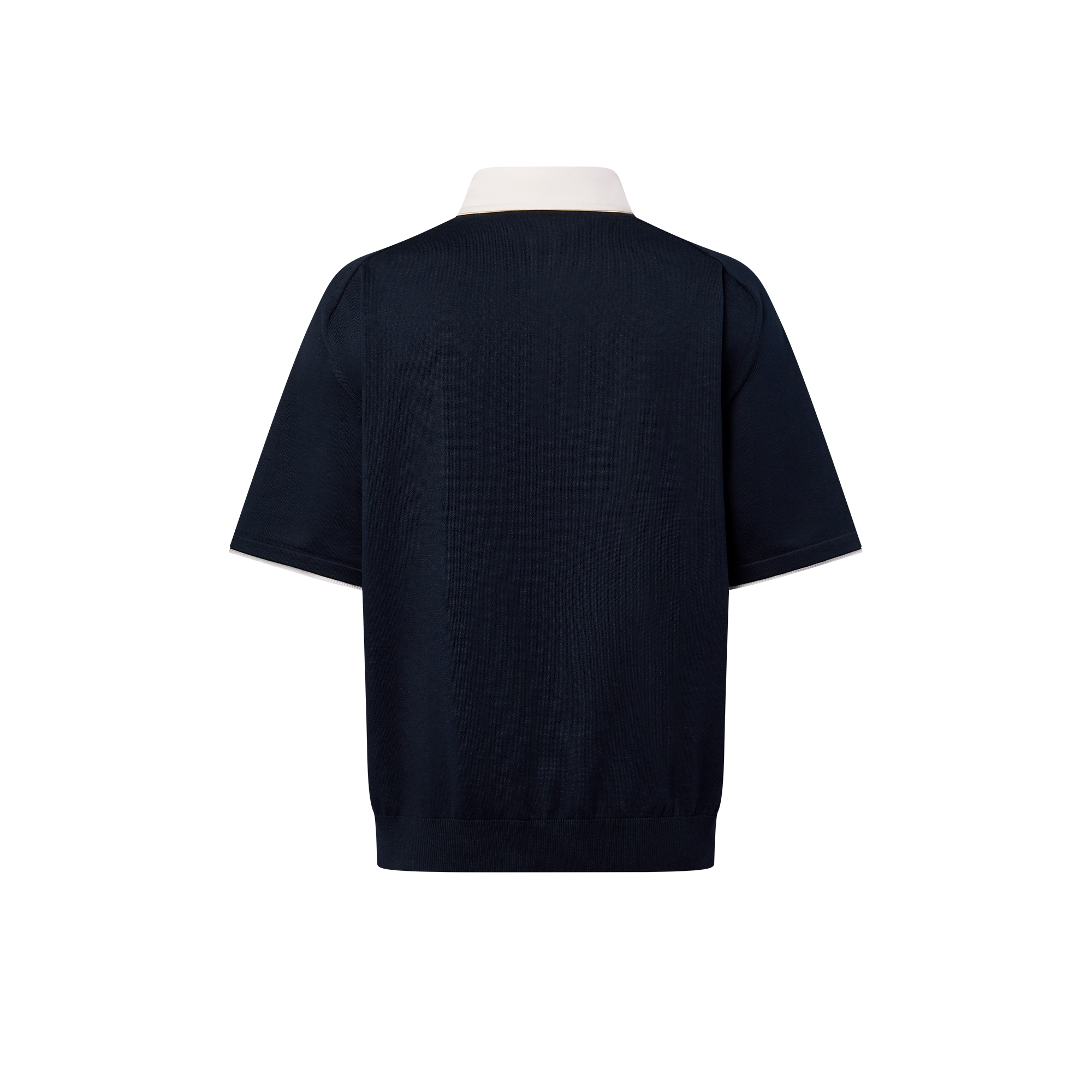 Embroidered Short-Sleeved Cotton Blend Polo Shirt