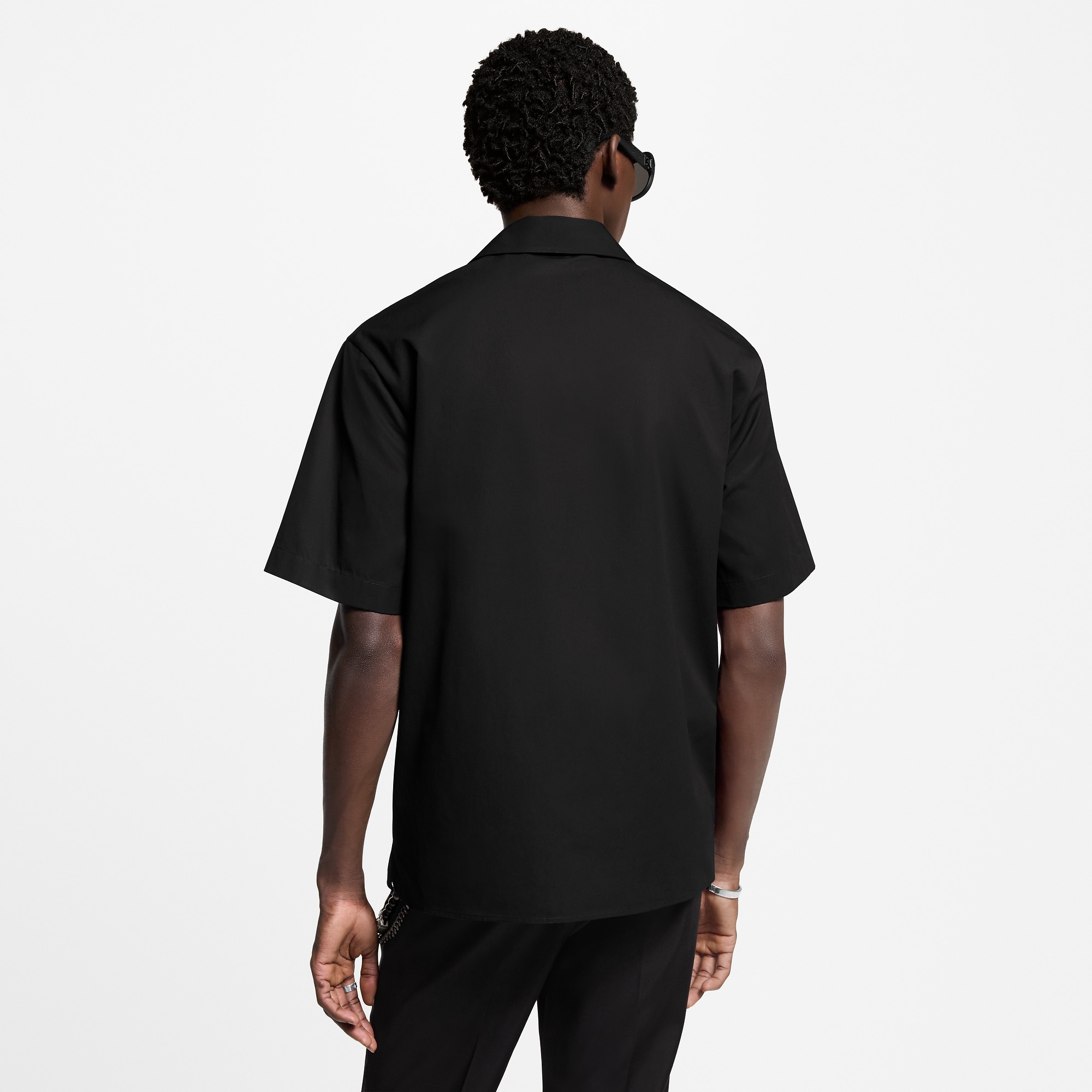 Embroidered Short-Sleeved Cotton Shirt