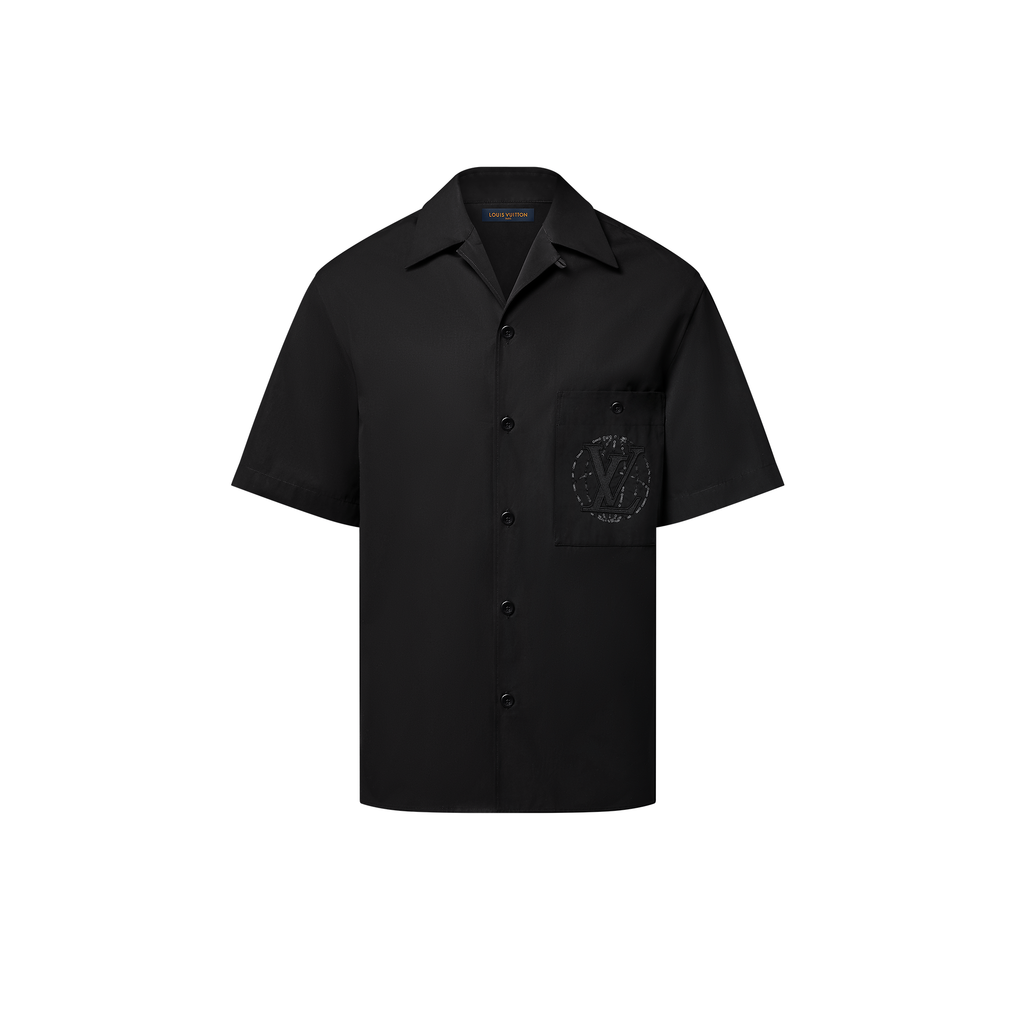 Embroidered Short-Sleeved Cotton Shirt